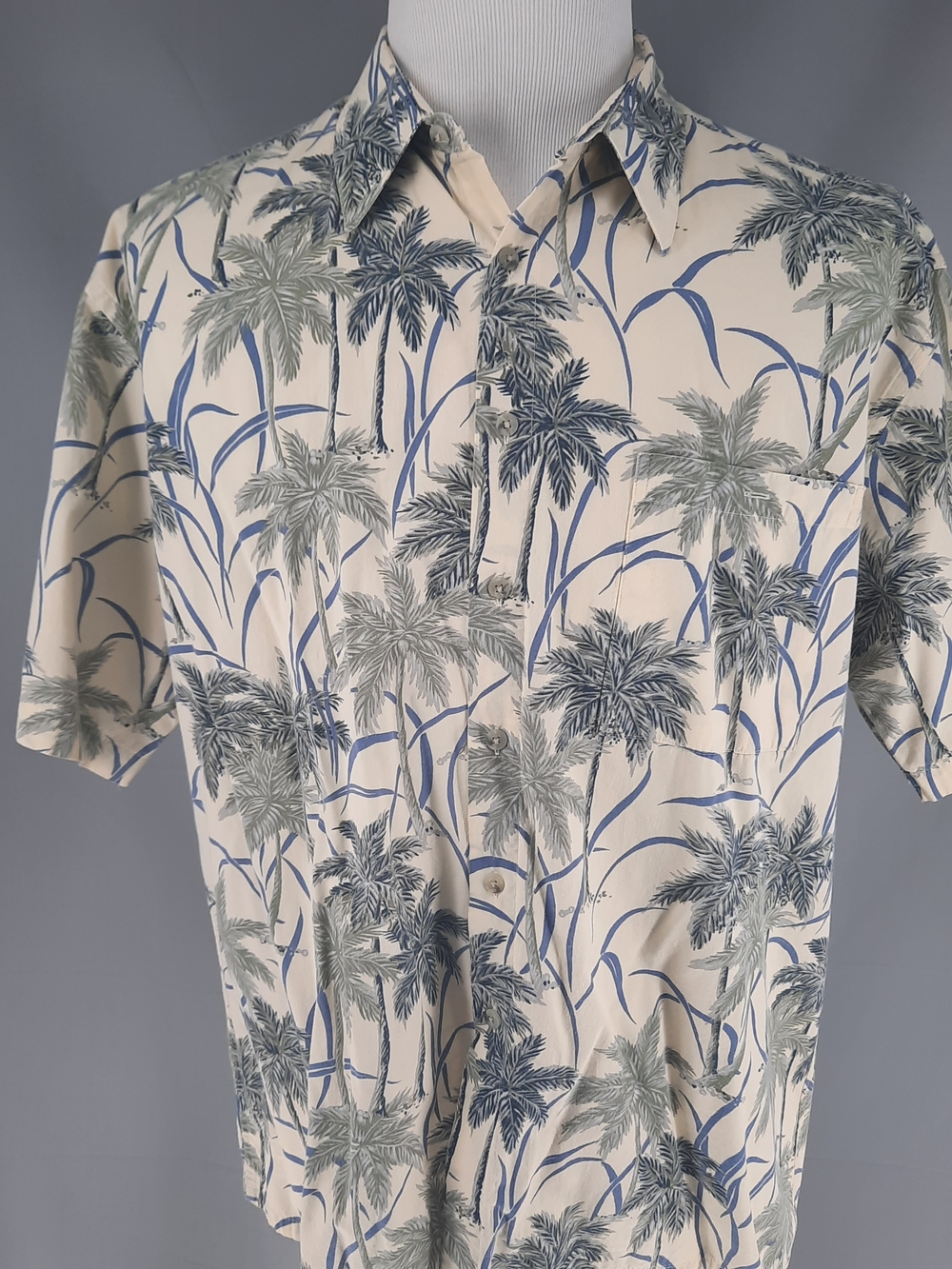 Pierre Cardin Tropical Palm Camp Sirt Men's XL Short Sleeve  Button Down